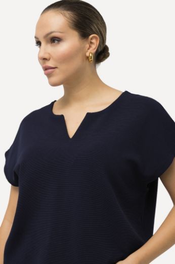 Moda za polnejše Majica V ovratnika spuštenih rukava plus velikost, xxl, Ulla Popken in Johann Popken (JP1880)