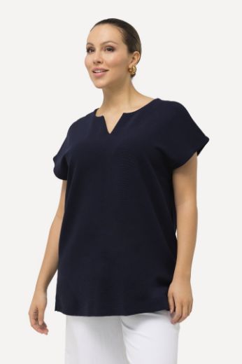 Moda za polnejše Majica V ovratnika spuštenih rukava plus velikost, xxl, Ulla Popken in Johann Popken (JP1880)