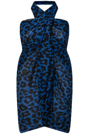 Moda za polnejše Pareo leopard motiva plus velikost, xxl, Ulla Popken in Johann Popken (JP1880)