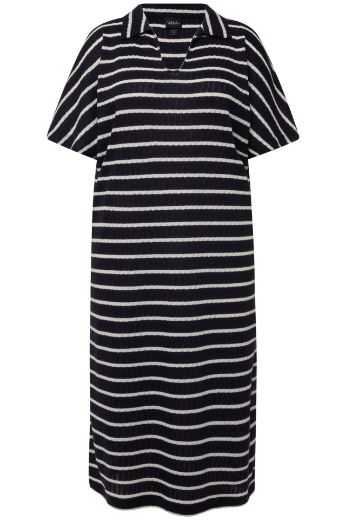 Moda za polnejše Haljina Polo  kratkih rukava na pruge plus velikost, xxl, Ulla Popken in Johann Popken (JP1880)
