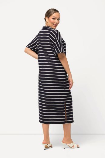 Moda za polnejše Haljina Polo  kratkih rukava na pruge plus velikost, xxl, Ulla Popken in Johann Popken (JP1880)