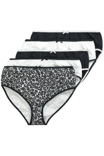 Moda za polnejše Gaćice midi 5 komada plus velikost, xxl, Ulla Popken in Johann Popken (JP1880)