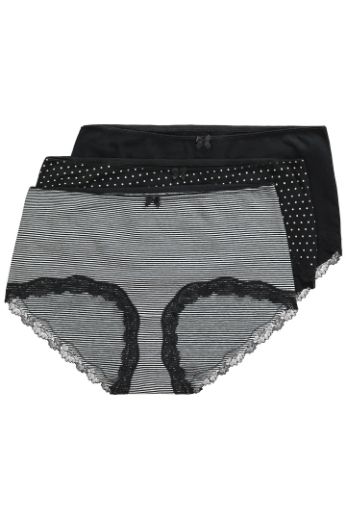 Moda za polnejše Gaćice hipster 3 komada plus velikost, xxl, Ulla Popken in Johann Popken (JP1880)