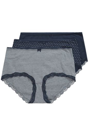 Moda za polnejše Gaćice hipster 3 komada plus velikost, xxl, Ulla Popken in Johann Popken (JP1880)