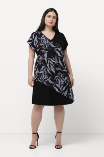 Moda za polnejše Haljina elegantna s printom plus velikost, xxl, Ulla Popken in Johann Popken (JP1880)