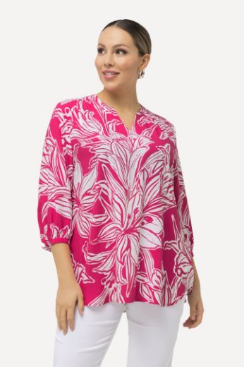 Moda za polnejše Bluza 3/4 rukavi s cvjetnim printom plus velikost, xxl, Ulla Popken in Johann Popken (JP1880)