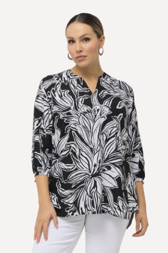 Moda za polnejše Bluza 3/4 rukavi s cvjetnim printom plus velikost, xxl, Ulla Popken in Johann Popken (JP1880)