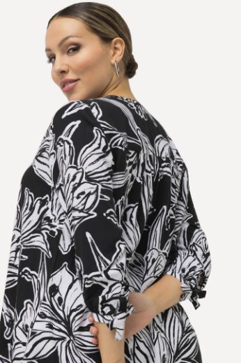 Moda za polnejše Bluza 3/4 rukavi s cvjetnim printom plus velikost, xxl, Ulla Popken in Johann Popken (JP1880)