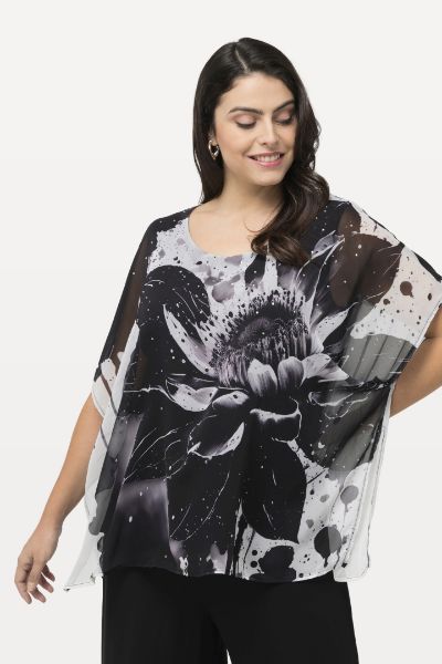 Slika Bluza elegantna cvjetnog printa i ukrasnim dodacima