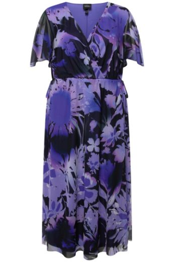 Moda za polnejše Haljina elegantna cvjetnog printa V izreza plus velikost, xxl, Ulla Popken in Johann Popken (JP1880)