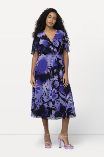 Moda za polnejše Haljina elegantna cvjetnog printa V izreza plus velikost, xxl, Ulla Popken in Johann Popken (JP1880)