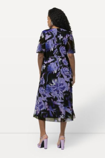 Moda za polnejše Haljina elegantna cvjetnog printa V izreza plus velikost, xxl, Ulla Popken in Johann Popken (JP1880)