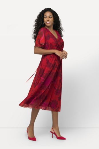 Moda za polnejše Haljina elegantna cvjetnog printa V izreza plus velikost, xxl, Ulla Popken in Johann Popken (JP1880)
