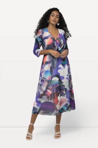 Moda za polnejše Haljina elegantna cvjetnog printa 3/4 rukavi plus velikost, xxl, Ulla Popken in Johann Popken (JP1880)