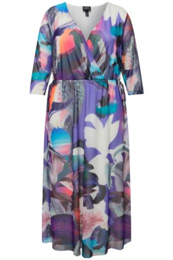 Moda za polnejše Haljina elegantna cvjetnog printa 3/4 rukavi plus velikost, xxl, Ulla Popken in Johann Popken (JP1880)