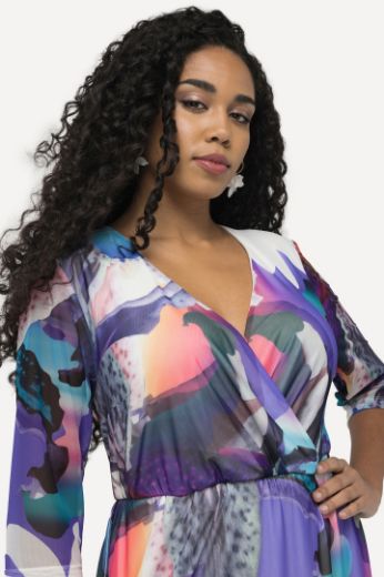 Moda za polnejše Haljina elegantna cvjetnog printa 3/4 rukavi plus velikost, xxl, Ulla Popken in Johann Popken (JP1880)