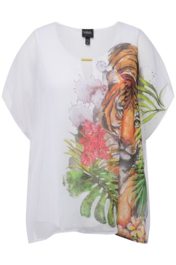 Moda za polnejše Bluza s printom tigra plus velikost, xxl, Ulla Popken in Johann Popken (JP1880)