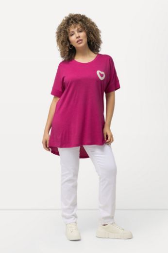 Moda za polnejše Majica dužeg modela kratkih rukava s printom srca plus velikost, xxl, Ulla Popken in Johann Popken (JP1880)