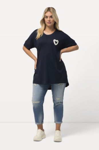 Moda za polnejše Majica dužeg modela kratkih rukava s printom srca plus velikost, xxl, Ulla Popken in Johann Popken (JP1880)