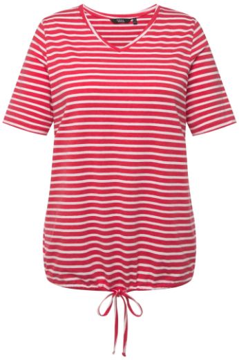 Moda za polnejše Majica kratkih  rukava V ovratnika na pruge plus velikost, xxl, Ulla Popken in Johann Popken (JP1880)