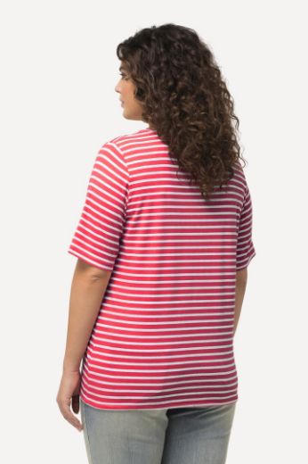 Moda za polnejše Majica kratkih  rukava V ovratnika na pruge plus velikost, xxl, Ulla Popken in Johann Popken (JP1880)