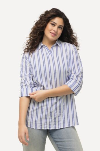 Moda za polnejše Bluza dugih rukava na pruge plus velikost, xxl, Ulla Popken in Johann Popken (JP1880)