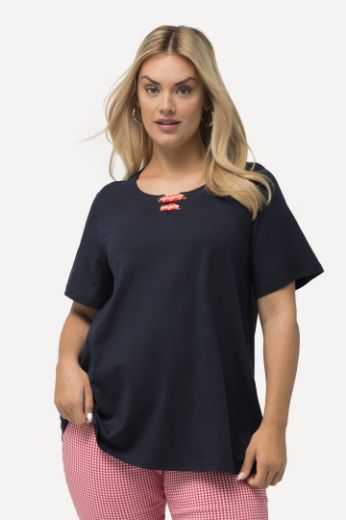 Moda za polnejše Majica kratkih rukava s ukrasnim dodatkom na ovratniku plus velikost, xxl, Ulla Popken in Johann Popken (JP1880)