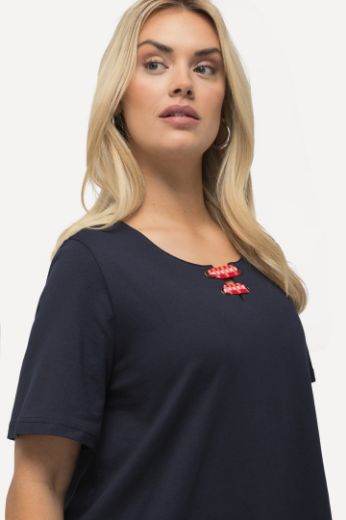 Moda za polnejše Majica kratkih rukava s ukrasnim dodatkom na ovratniku plus velikost, xxl, Ulla Popken in Johann Popken (JP1880)