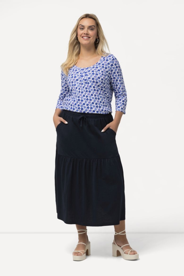 Moda za polnejše Suknja na volane plus velikost, xxl, Ulla Popken in Johann Popken (JP1880)