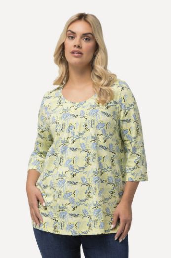 Moda za polnejše Majica 3/4 rukavi s printom iskrivljenih pruga plus velikost, xxl, Ulla Popken in Johann Popken (JP1880)
