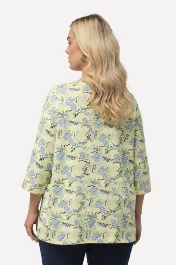 Moda za polnejše Majica 3/4 rukavi s printom iskrivljenih pruga plus velikost, xxl, Ulla Popken in Johann Popken (JP1880)