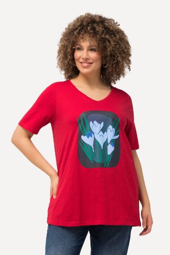 Moda za polnejše Majica kratkih rukava A kroja cvjetnog printa plus velikost, xxl, Ulla Popken in Johann Popken (JP1880)