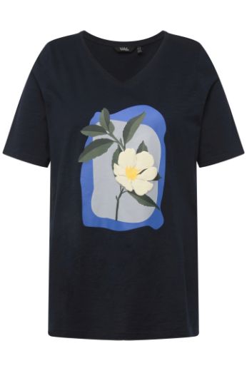 Moda za polnejše Majica kratkih rukava A kroja cvjetnog printa plus velikost, xxl, Ulla Popken in Johann Popken (JP1880)