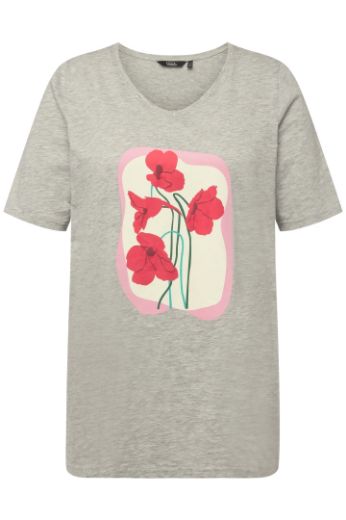 Moda za polnejše Majica kratkih rukava A kroja cvjetnog printa plus velikost, xxl, Ulla Popken in Johann Popken (JP1880)