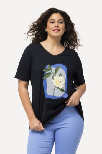 Moda za polnejše Majica kratkih rukava A kroja cvjetnog printa plus velikost, xxl, Ulla Popken in Johann Popken (JP1880)