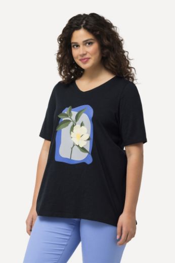 Moda za polnejše Majica kratkih rukava A kroja cvjetnog printa plus velikost, xxl, Ulla Popken in Johann Popken (JP1880)