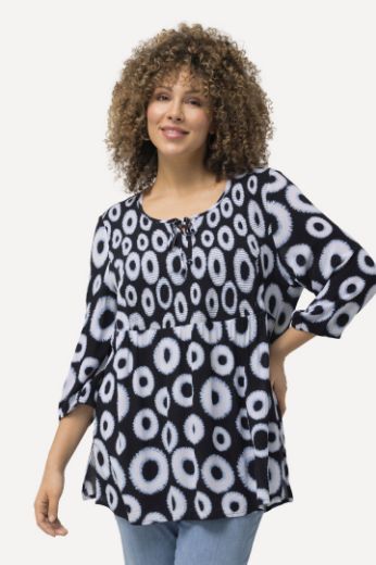 Moda za polnejše Bluza 3/4 rukavi motiv krugova plus velikost, xxl, Ulla Popken in Johann Popken (JP1880)