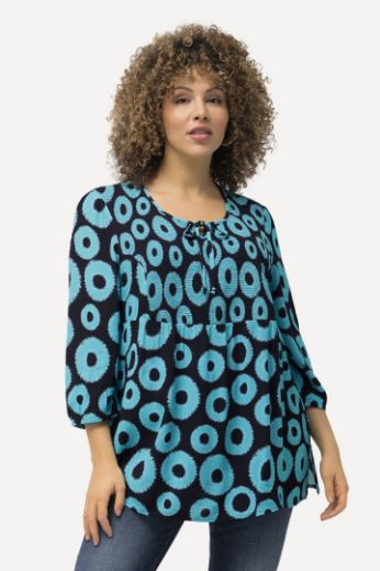 Moda za polnejše Bluza 3/4 rukavi motiv krugova plus velikost, xxl, Ulla Popken in Johann Popken (JP1880)