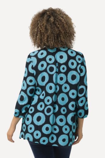 Moda za polnejše Bluza 3/4 rukavi motiv krugova plus velikost, xxl, Ulla Popken in Johann Popken (JP1880)