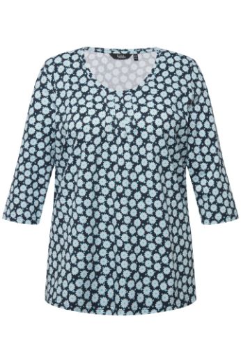 Moda za polnejše Majica 3/4 rukava cvjetnog printa plus velikost, xxl, Ulla Popken in Johann Popken (JP1880)