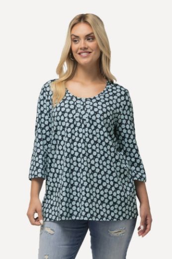 Moda za polnejše Majica 3/4 rukava cvjetnog printa plus velikost, xxl, Ulla Popken in Johann Popken (JP1880)