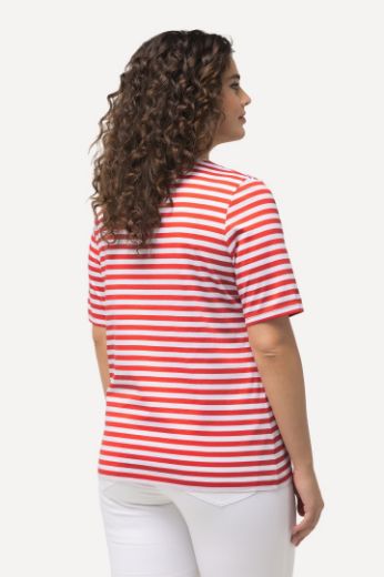Moda za polnejše Majica kratkih rukava V ovratnika na pruge motiv delfina plus velikost, xxl, Ulla Popken in Johann Popken (JP1880)