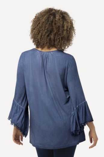 Moda za polnejše Majica 3/4 rukava s volanima i ukrasnom čipkom na obrubima plus velikost, xxl, Ulla Popken in Johann Popken (JP1880)