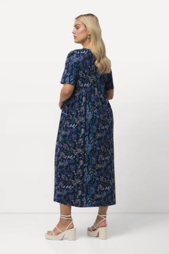 Moda za polnejše Haljina midi kratkih rukava s cvjetnim printom plus velikost, xxl, Ulla Popken in Johann Popken (JP1880)