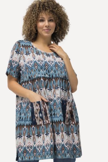 Moda za polnejše Tunika kratkih rukava s džepovima plus velikost, xxl, Ulla Popken in Johann Popken (JP1880)