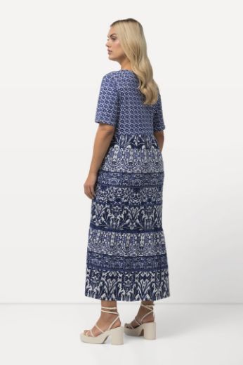 Moda za polnejše Haljina midi kratkih rukava s printom plus velikost, xxl, Ulla Popken in Johann Popken (JP1880)