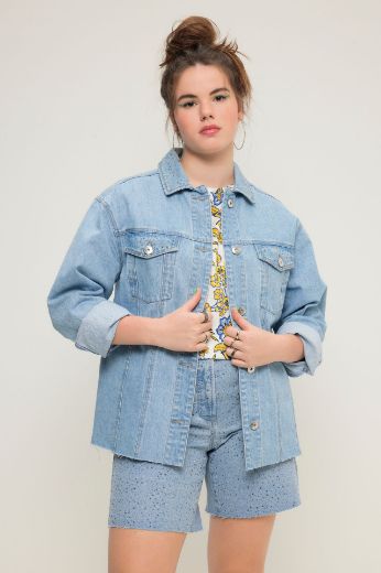 Moda za polnejše Jakna traper s ukrasnim dodacima plus velikost, xxl, Ulla Popken in Johann Popken (JP1880)