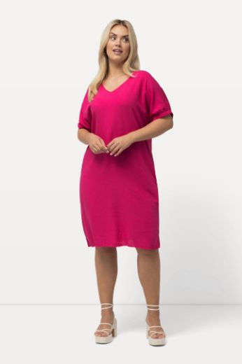 Moda za polnejše Haljina V ovratnika kratkih rukava plus velikost, xxl, Ulla Popken in Johann Popken (JP1880)
