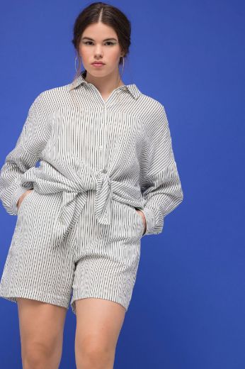 Moda za polnejše Hlače kratke na pruge plus velikost, xxl, Ulla Popken in Johann Popken (JP1880)