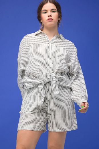 Moda za polnejše Hlače kratke na pruge plus velikost, xxl, Ulla Popken in Johann Popken (JP1880)